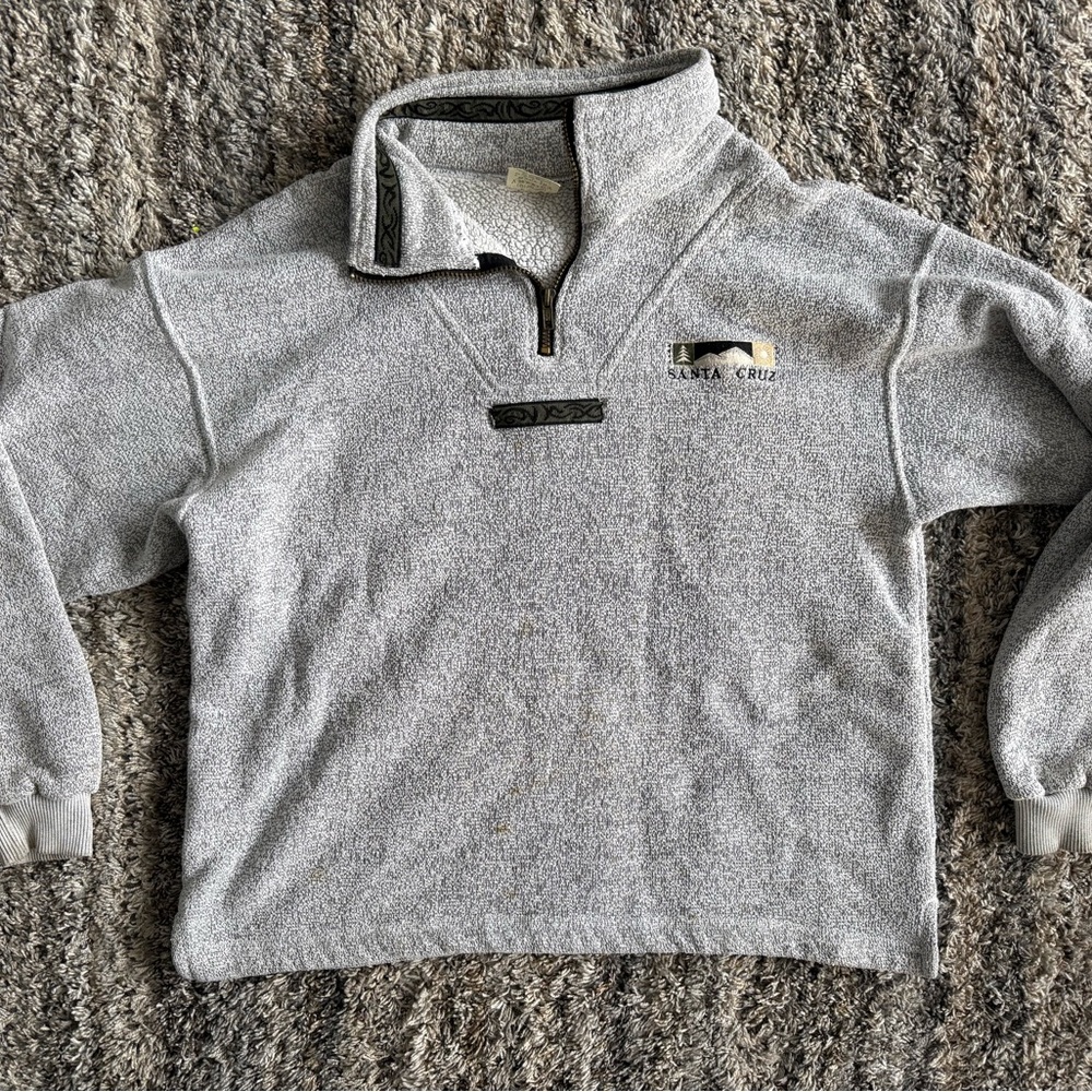 Vintage Santa Cruz 1/4 Quarterzip Pullover Medium Unisex